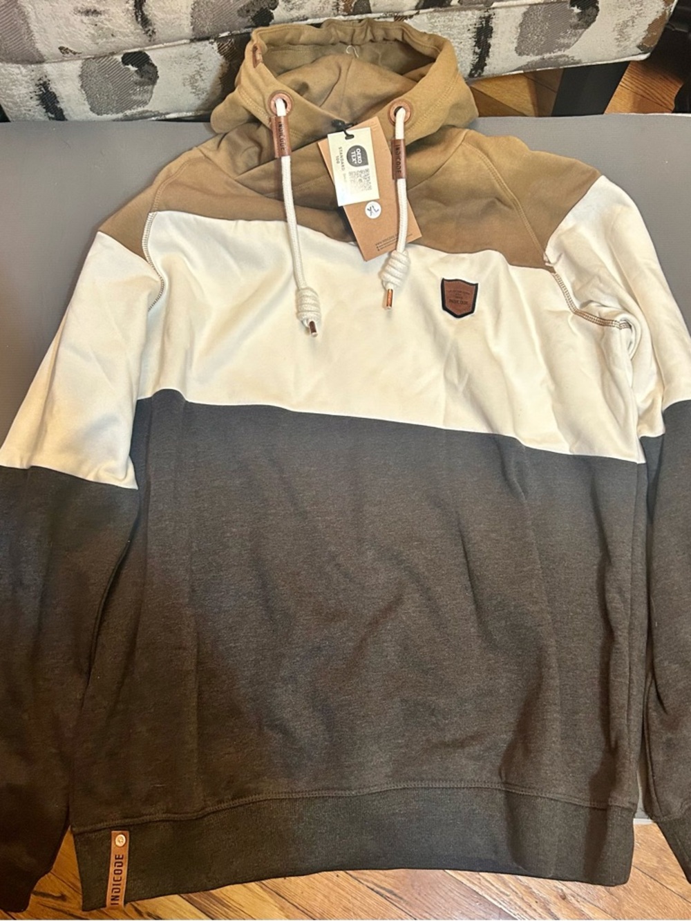 Men's Colorblock- Tan, White & Charcoal